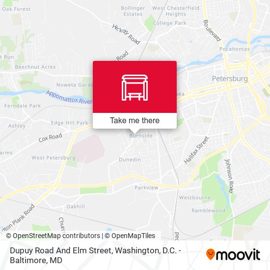 Dupuy Road And Elm Street map