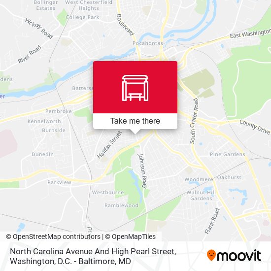 North Carolina Avenue And High Pearl Street map