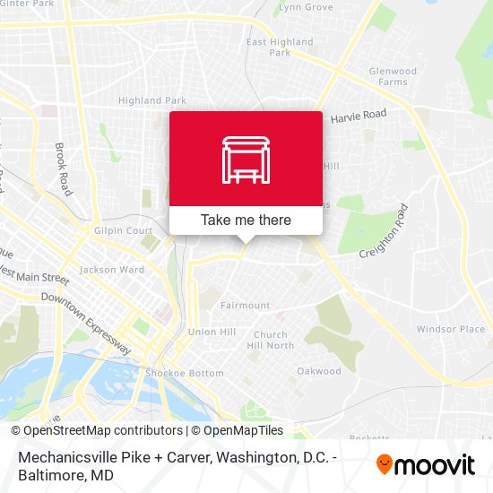 Mapa de Mechanicsville Pike + Carver
