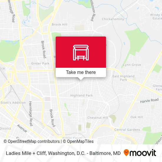 Ladies Mile + Cliff map