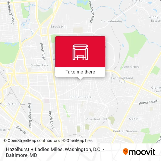 Mapa de Hazelhurst + Ladies Miles