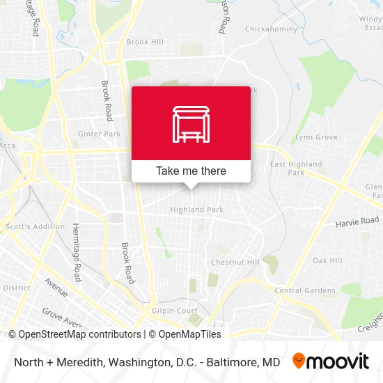 North + Meredith map