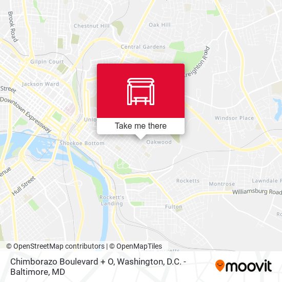 Mapa de Chimborazo Boulevard + O