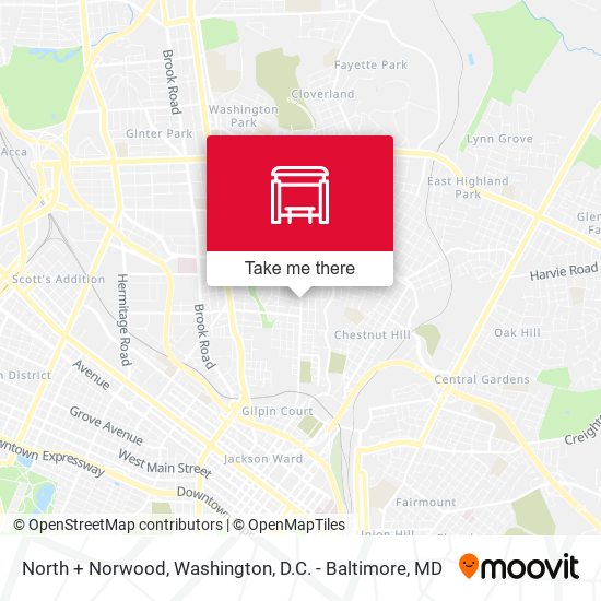 North + Norwood map