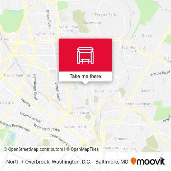 North + Overbrook map