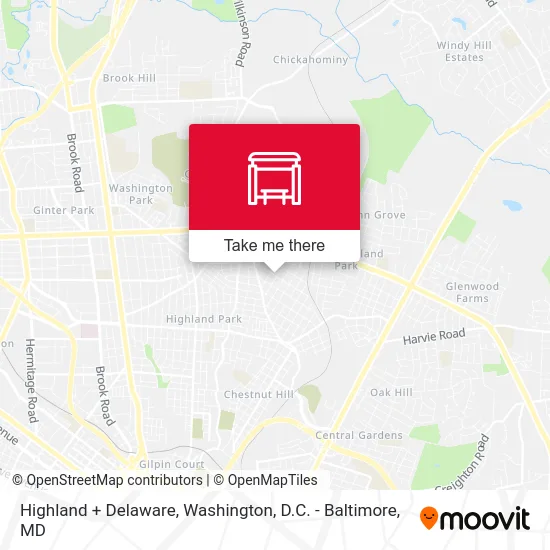 Highland + Delaware map