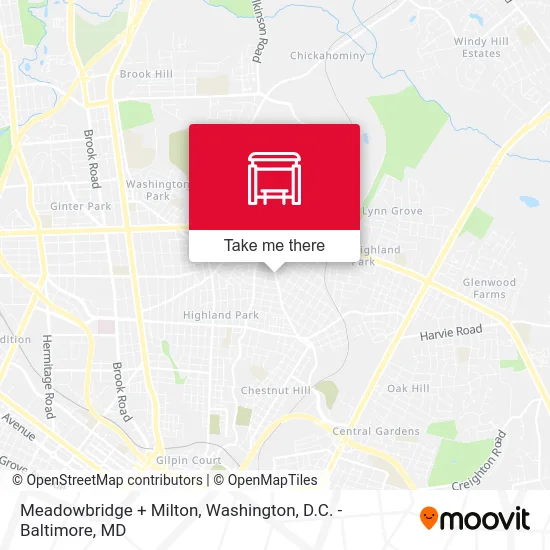 Meadowbridge + Milton map