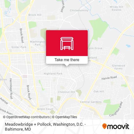 Meadowbridge + Pollock map