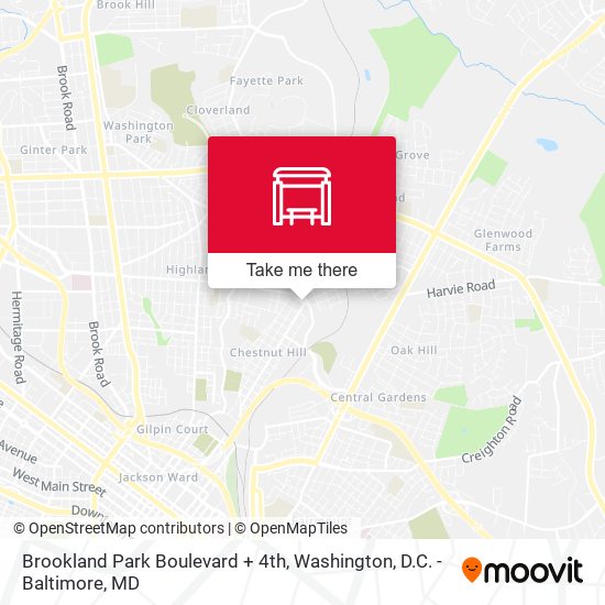 Brookland Park Boulevard + 4th map