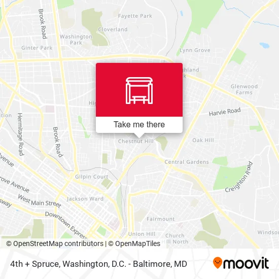 4th + Spruce map