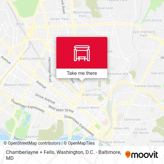 Chamberlayne + Fells map