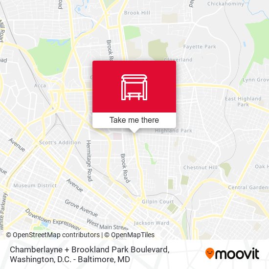 Mapa de Chamberlayne + Brookland Park Boulevard