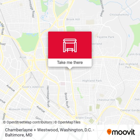 Chamberlayne + Westwood map