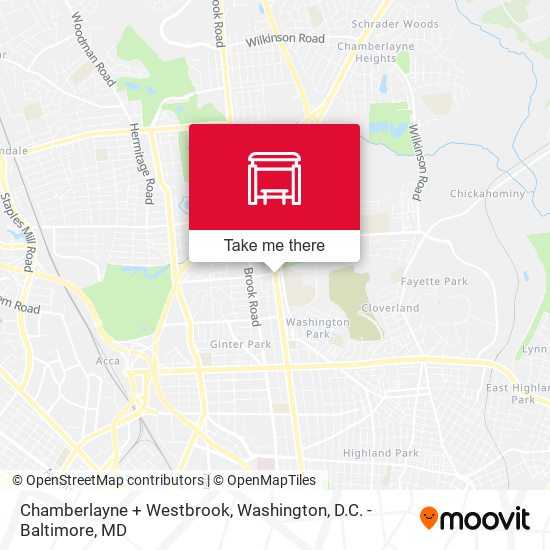 Mapa de Chamberlayne + Westbrook