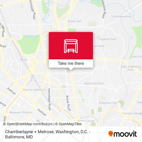 Mapa de Chamberlayne + Melrose