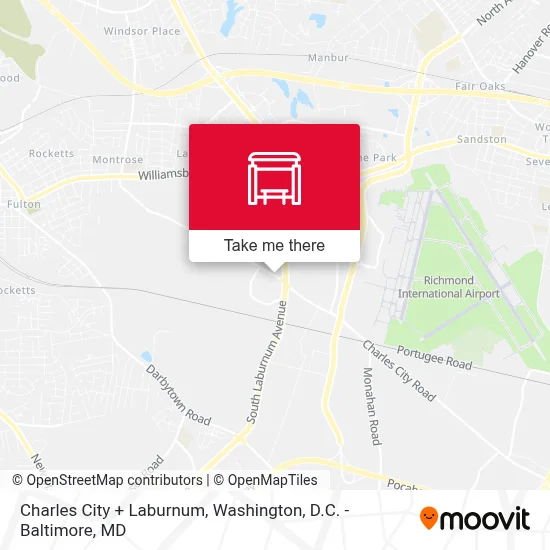 Charles City + Laburnum map
