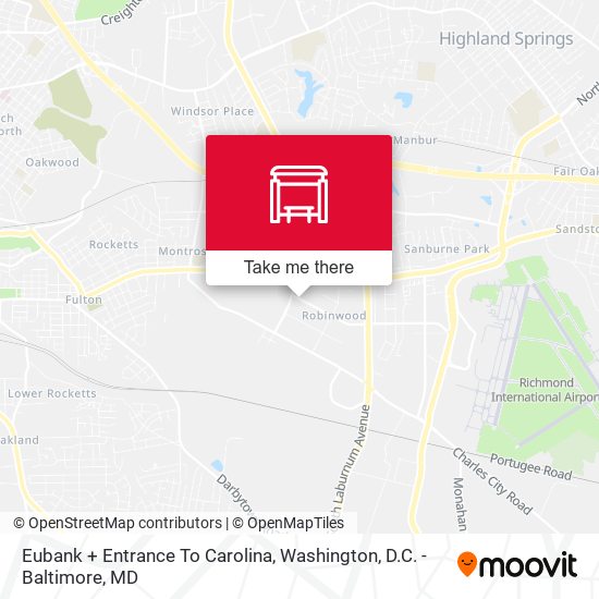 Eubank + Entrance To Carolina map
