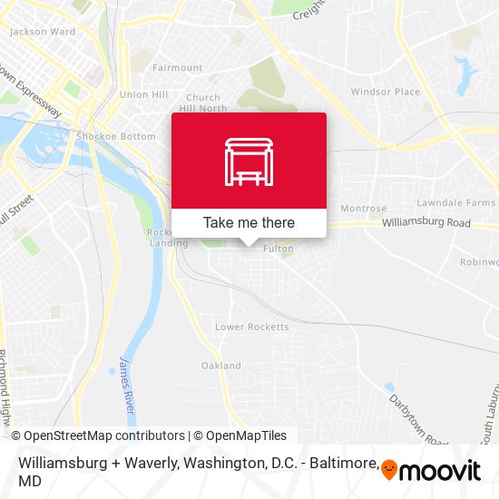 Williamsburg + Waverly map