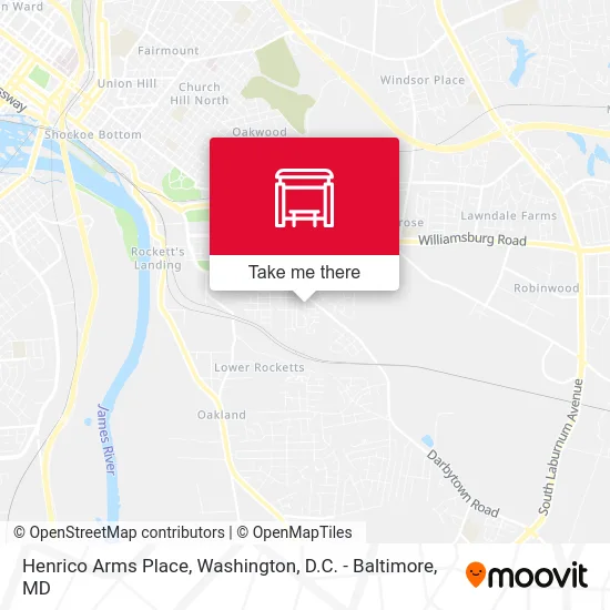 Henrico Arms Place map