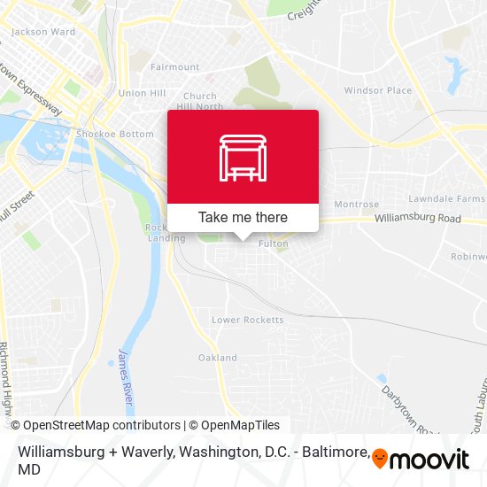 Williamsburg + Waverly map