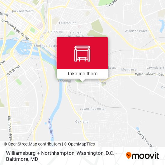 Williamsburg + Northhampton map