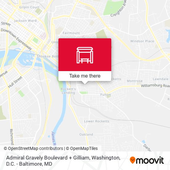Admiral Gravely Boulevard + Gilliam map