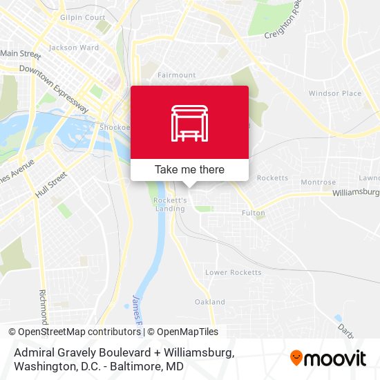 Admiral Gravely Boulevard + Williamsburg map