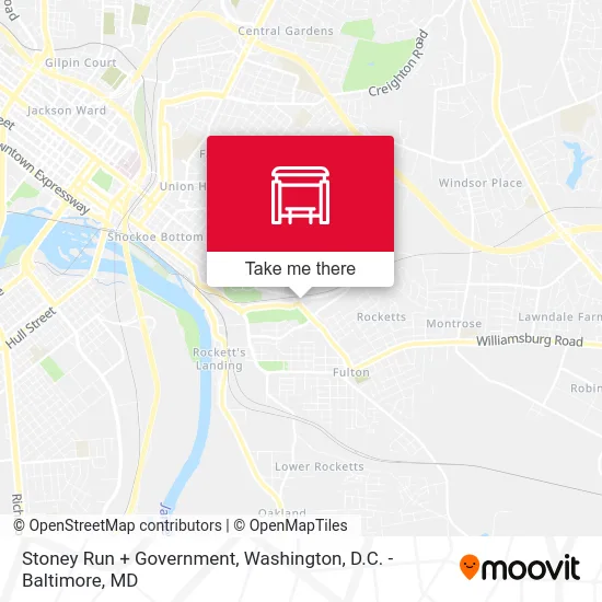 Stoney Run + Government map