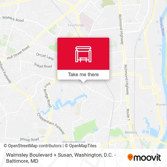 Walmsley Boulevard + Susan map