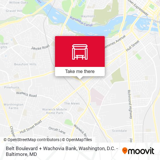 Belt Boulevard + Wachovia Bank map