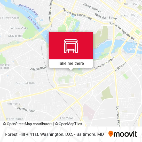 Forest Hill + 41st map