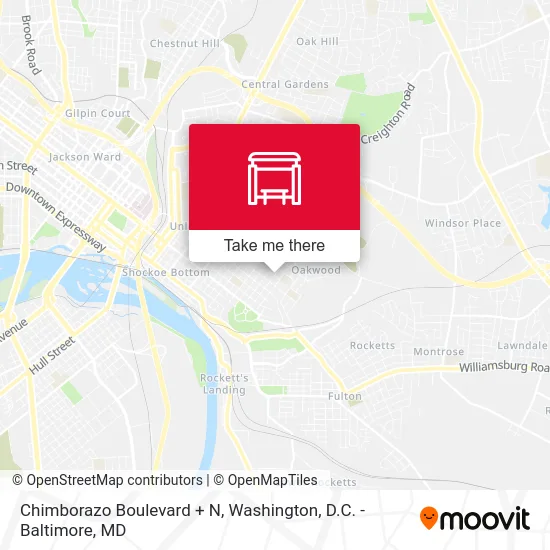 Chimborazo Boulevard + N map