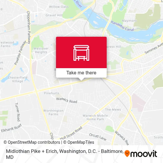 Midlothian Pike + Erich map