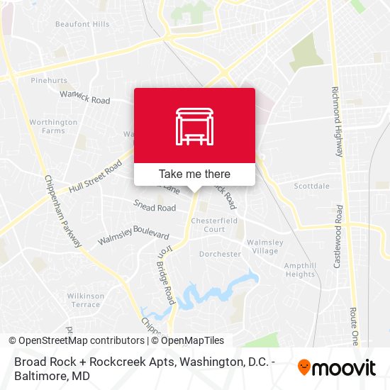 Broad Rock + Rockcreek Apts map