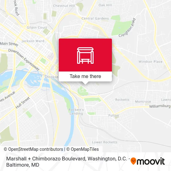 Marshall + Chimborazo Boulevard map