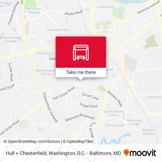 Hull + Chesterfield map