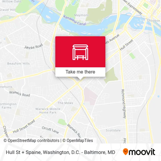 Hull St + Spaine map