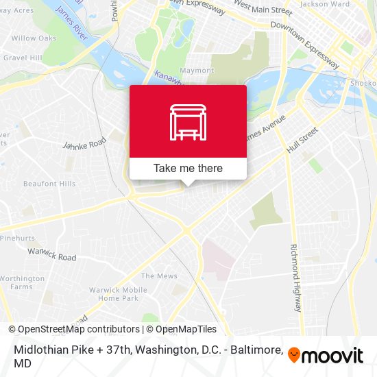 Mapa de Midlothian Pike + 37th