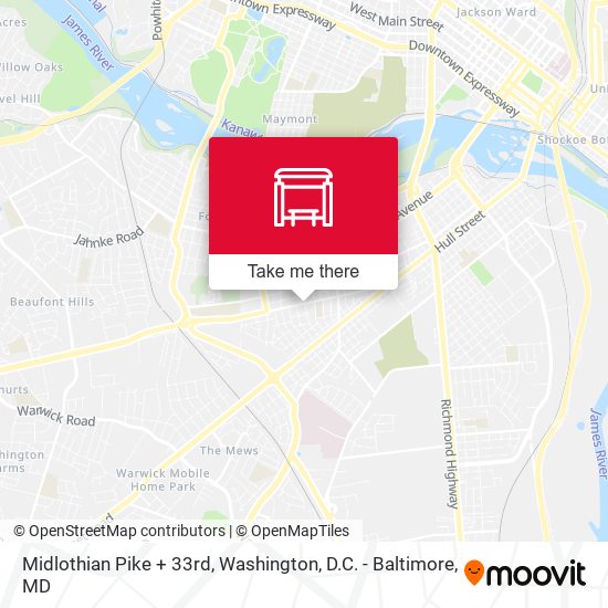 Mapa de Midlothian Pike + 33rd