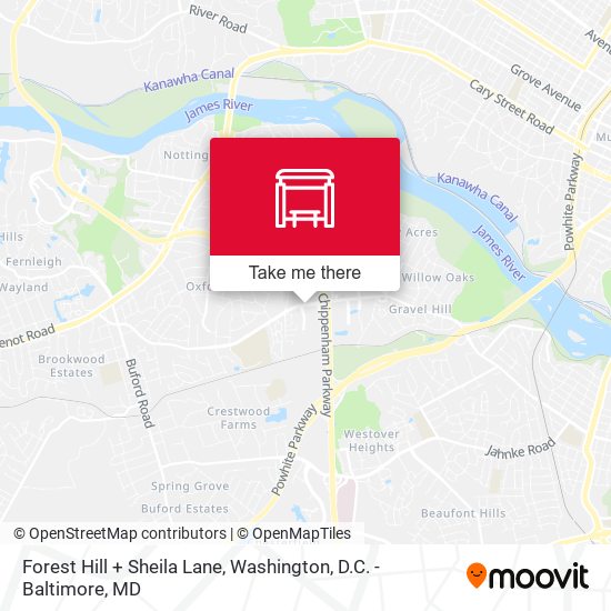 Forest Hill + Sheila Lane map