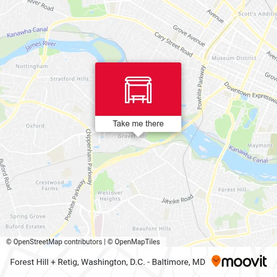 Forest Hill + Retig map