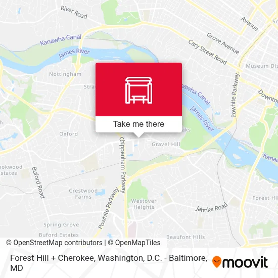 Forest Hill + Cherokee map