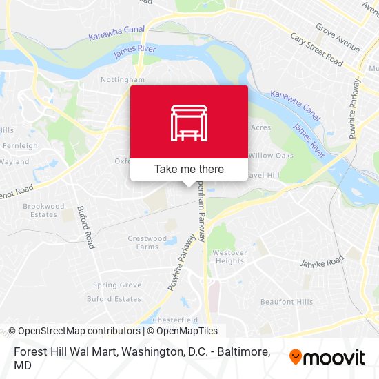 Mapa de Forest Hill Wal Mart