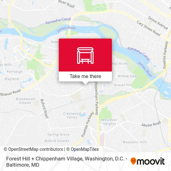 Forest Hill + Chippenham Village map