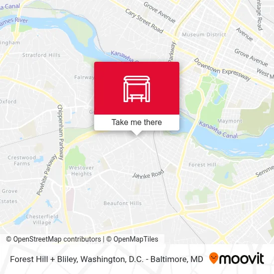 Forest Hill + Bliley map