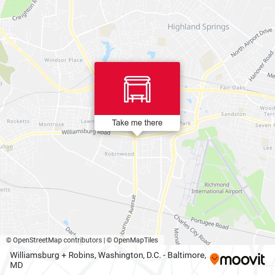 Williamsburg + Robins map