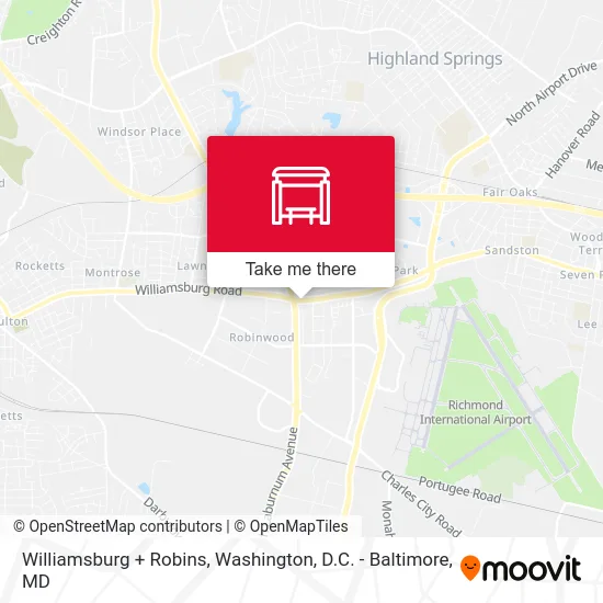 Williamsburg + Robins map