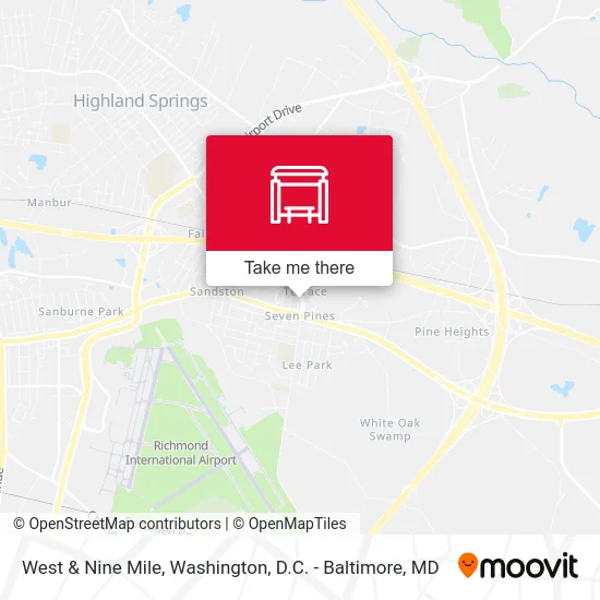 West & Nine Mile map