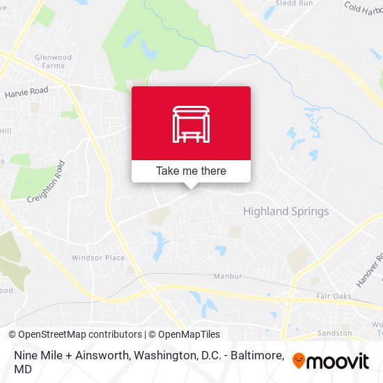 Nine Mile + Ainsworth map