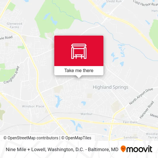 Nine Mile + Lowell map